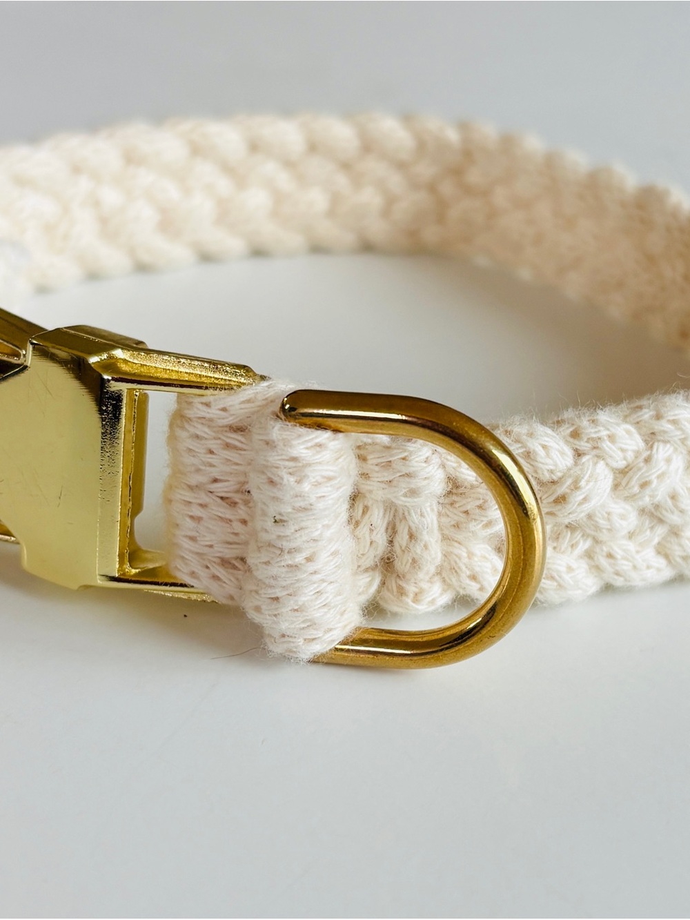 Cream Dog Collar- 14”